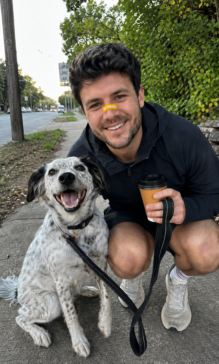 "6am walks used to wreck me. Breathing better at night means I'm not dragging by the door."