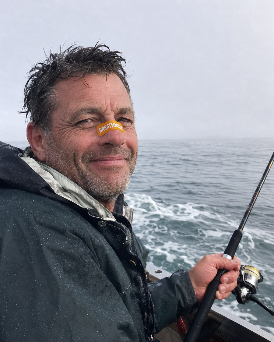 "Early starts on the water for forty years. First time I've actually slept right the night before."