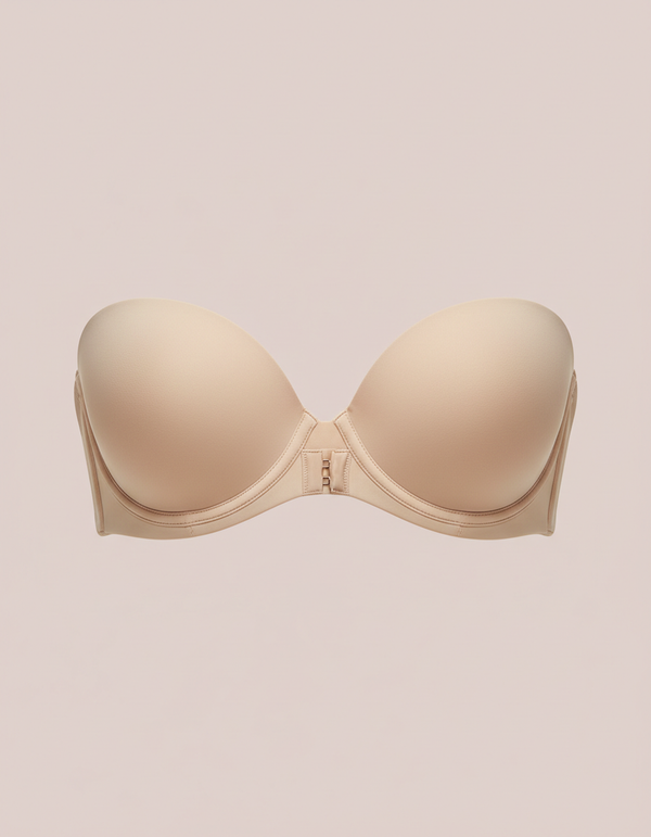 Stay-Put Strapless Bra — Front-Closure, Wireless & Anti-Slip